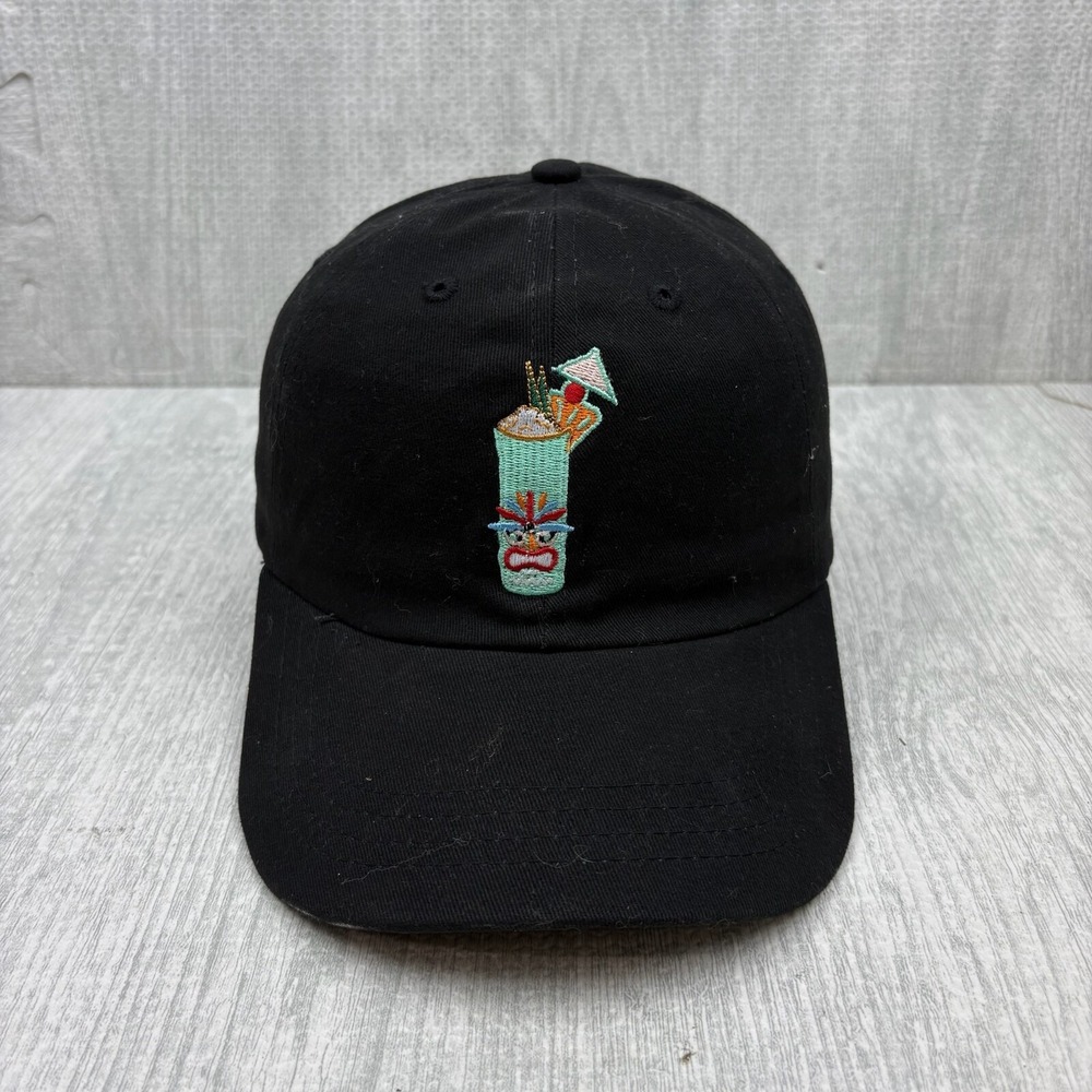 Vintage Y2K Bacardi Hat Cap Strap Back Black Embroidered‎ Logo Alcohol Drinking